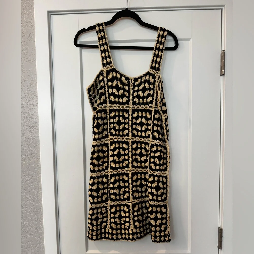 Solana Patchwork Crochet Mini Cover Up Dress - Picture 5 of 7